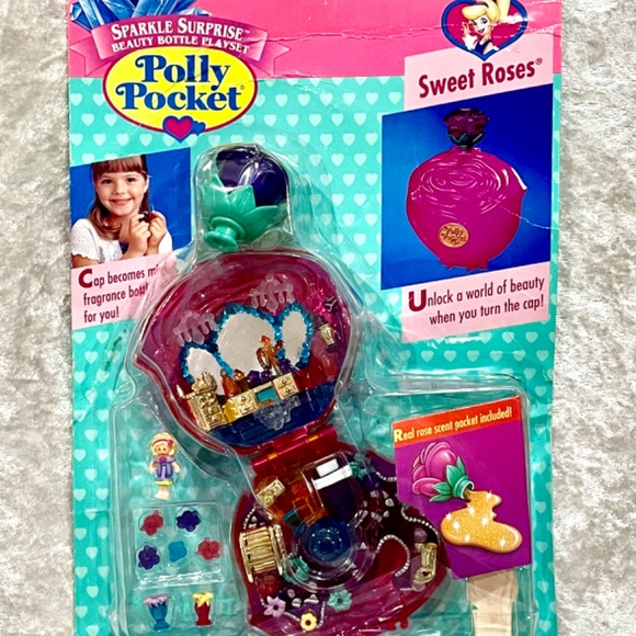 Vintage Bluebird Polly Pocket Sweet Roses BRAND NEW IN BOX 1996 Sparkle Surprise - Picture 2 of 8